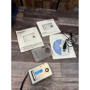 Polaroid A700 7.0 MP Digital Camera - Silver  Guide,Cord, Tested, Unsure Works